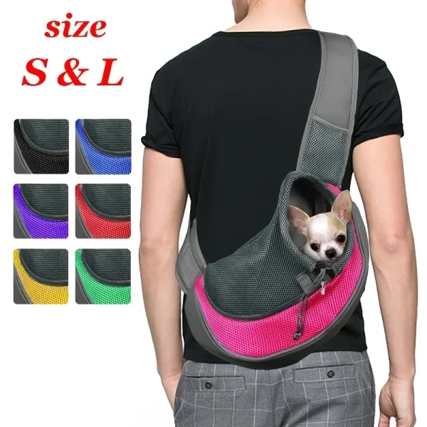 1Pc Dog out backpack,Dog Sling Carrier Breathable Mesh